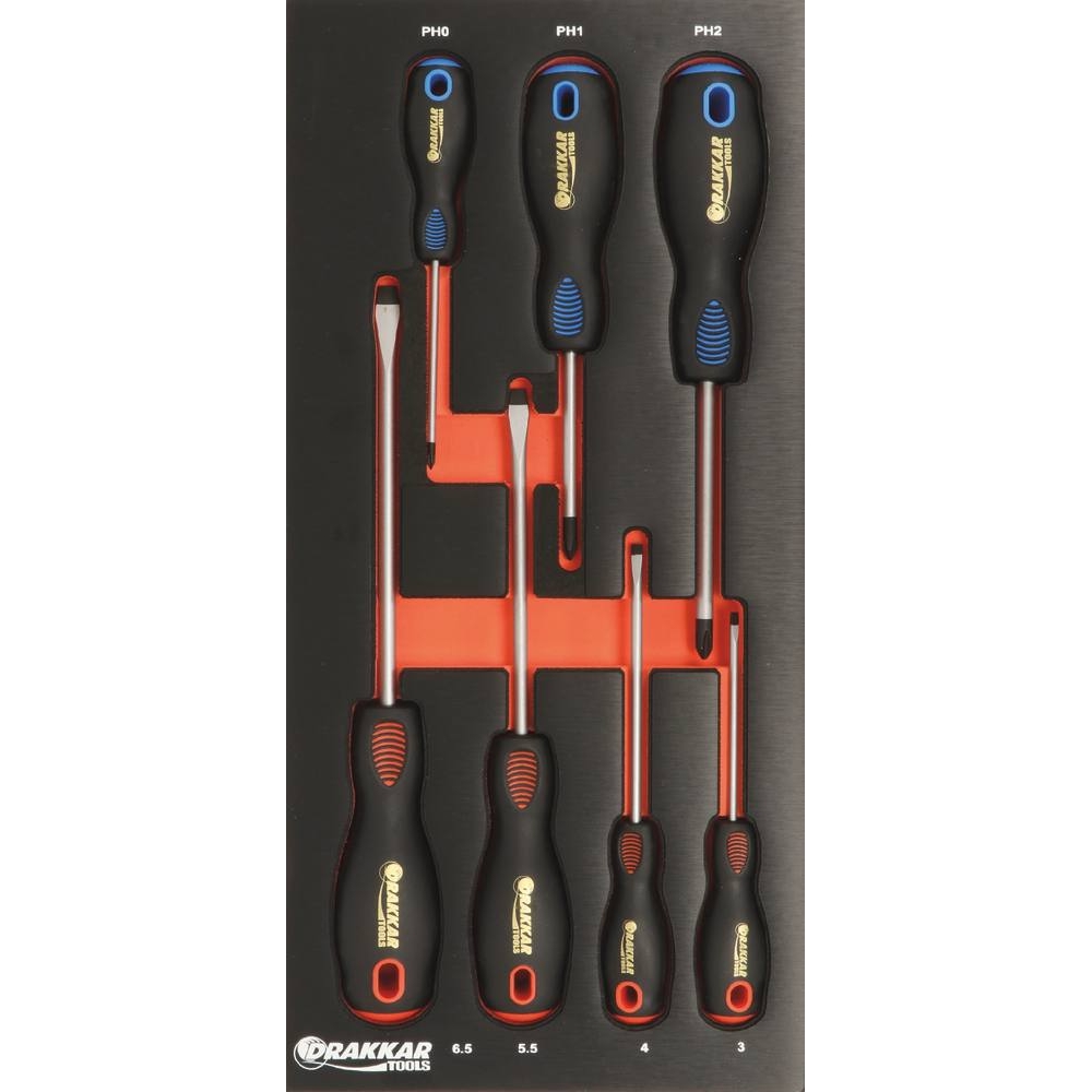 Module mousse 395x178mm métal tournevis - 7 pcs DRAKKAR TOOLS - 09715