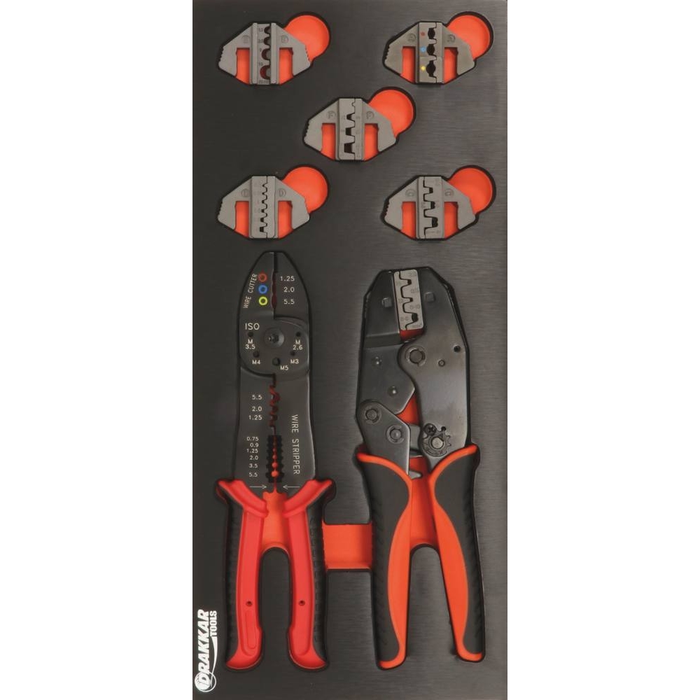 Module mousse 395x178mm métal pinces à sertir - 8 pcs DRAKKAR TOOLS - 09723