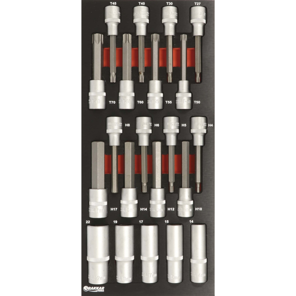 Module mousse finition metal douilles longues DRAKKAR TOOLS - 09725