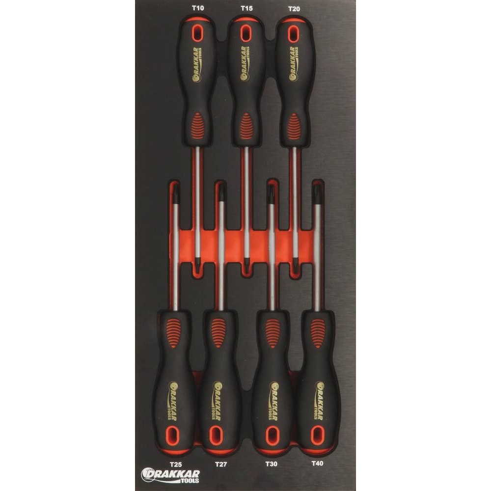 Module mousse 395x178mm métal tournevis Torx - 7 pcs DRAKKAR TOOLS - 09727