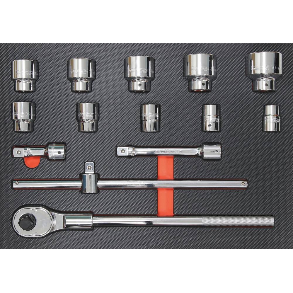 Module mousse 567x402mm carbone douilles/cliquet 3/4