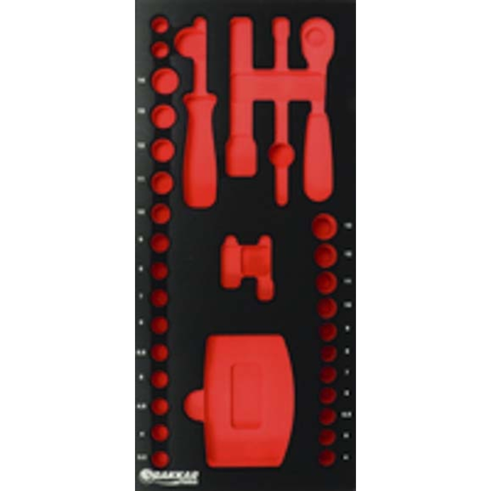 Module mousse finition metal vide douille radio 1/4' DRAKKAR TOOLS - 09753