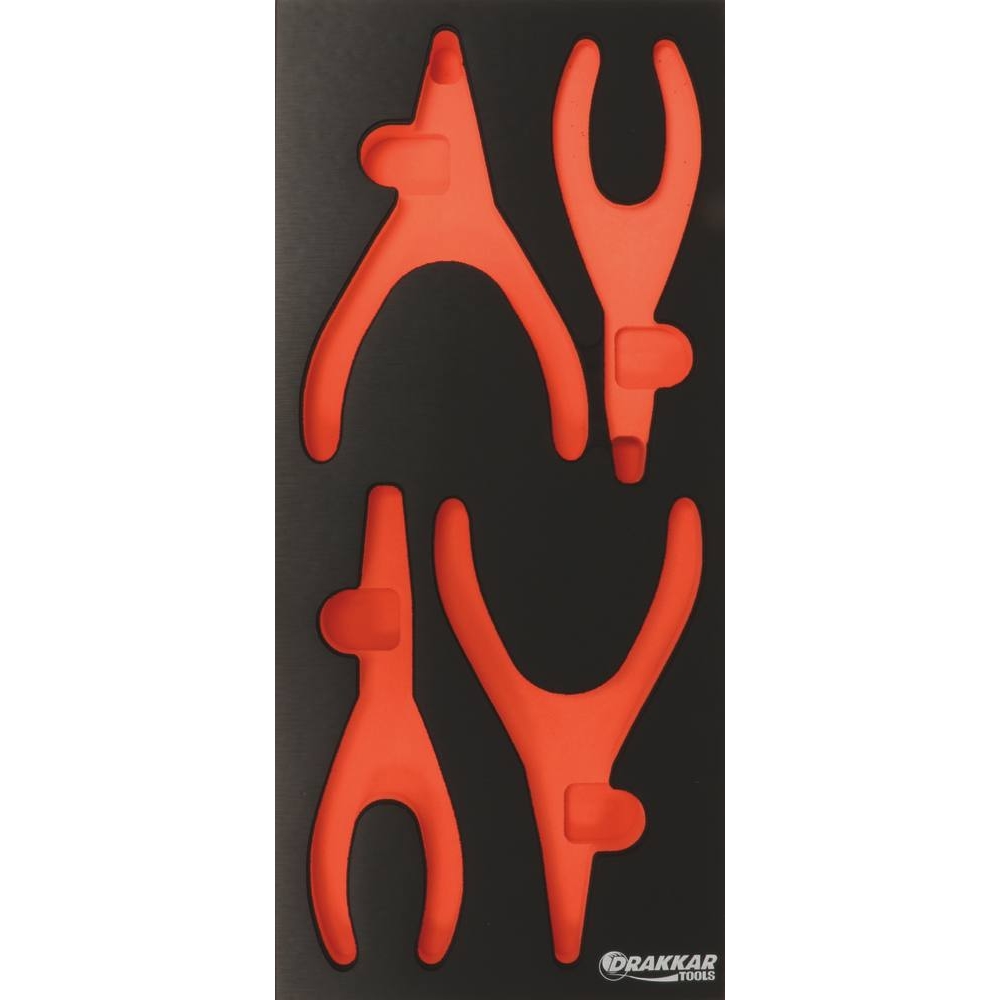 Module mousse 395x178mm métal vide pour pinces circlip DRAKKAR TOOLS - 09760