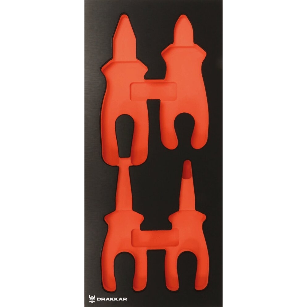 Module mousse 395x178mm métal vide pour pinces DRAKKAR TOOLS - 09761