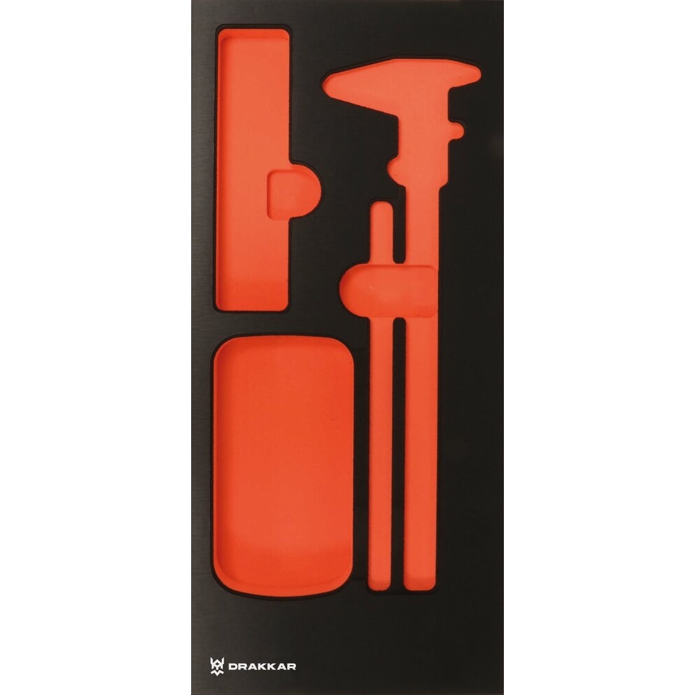 Module mousse 395x178mm métal vide pour multimètre/pied à coulisse DRAKKAR TOOLS - 09768