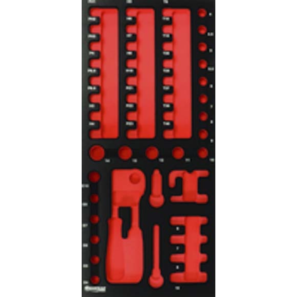 Module mousse finition metal vide pour coffrets de douilles DRAKKAR TOOLS - 09769