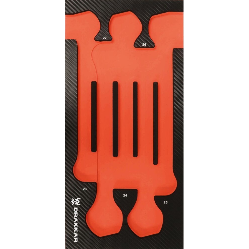 Module mousse 402x189mm carbone vide pour clés mixtes 23 à 27mm DRAKKAR TOOLS - 09805