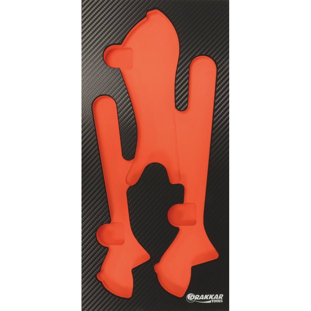 Module mousse 402x189mm carbone vide pour clés à molette et pince étau DRAKKAR TOOLS - 09809