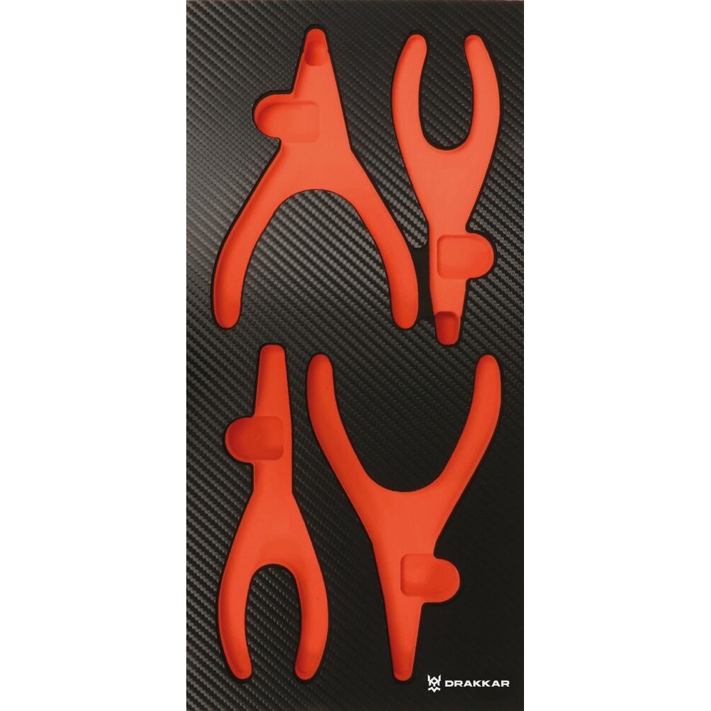 Module mousse 402x189mm carbone vide pour pinces circlips DRAKKAR TOOLS - 09811