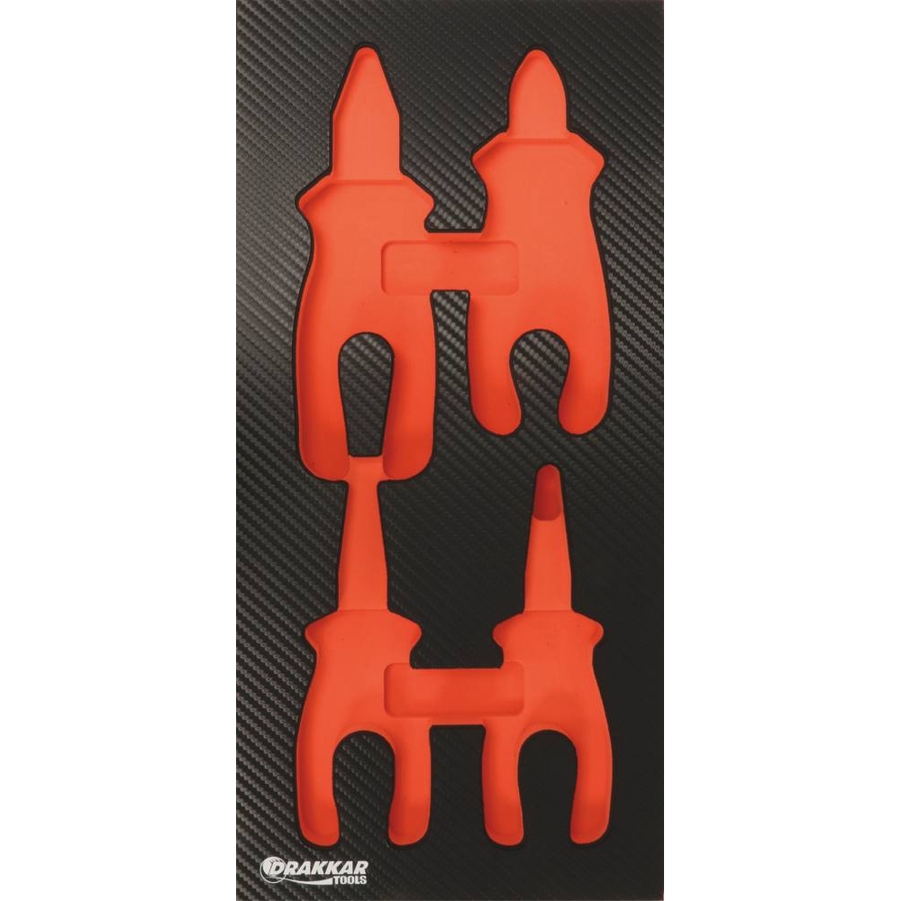 Module mousse 402x189mm carbone vide pour pinces DRAKKAR TOOLS - 09812