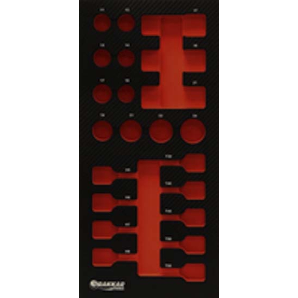 Module mousse finition carbone vide douilles a choc DRAKKAR TOOLS - 09822