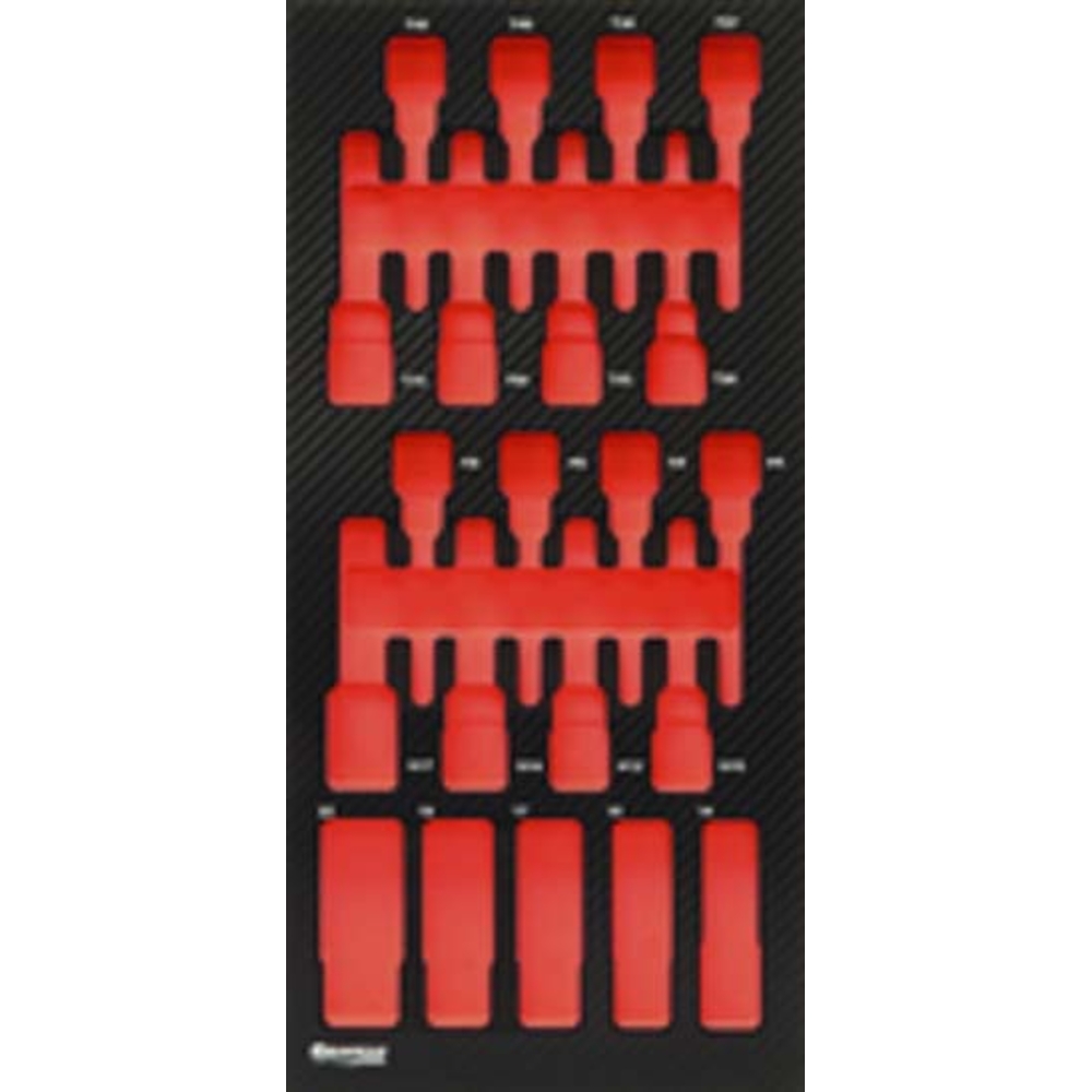 Module mousse finition carbone vide douilles longues DRAKKAR TOOLS - 09825