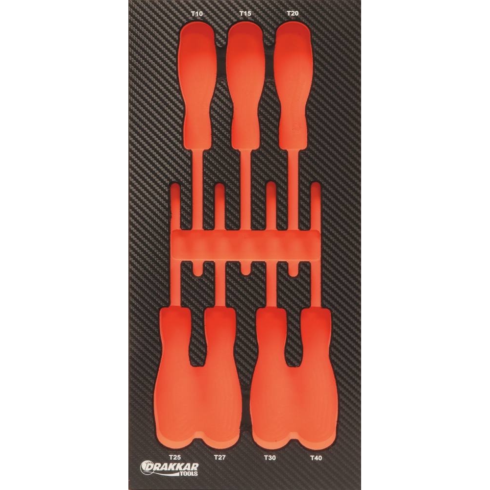 Module mousse 402x189mm carbone vide pour tournevis Torx DRAKKAR TOOLS - 09827