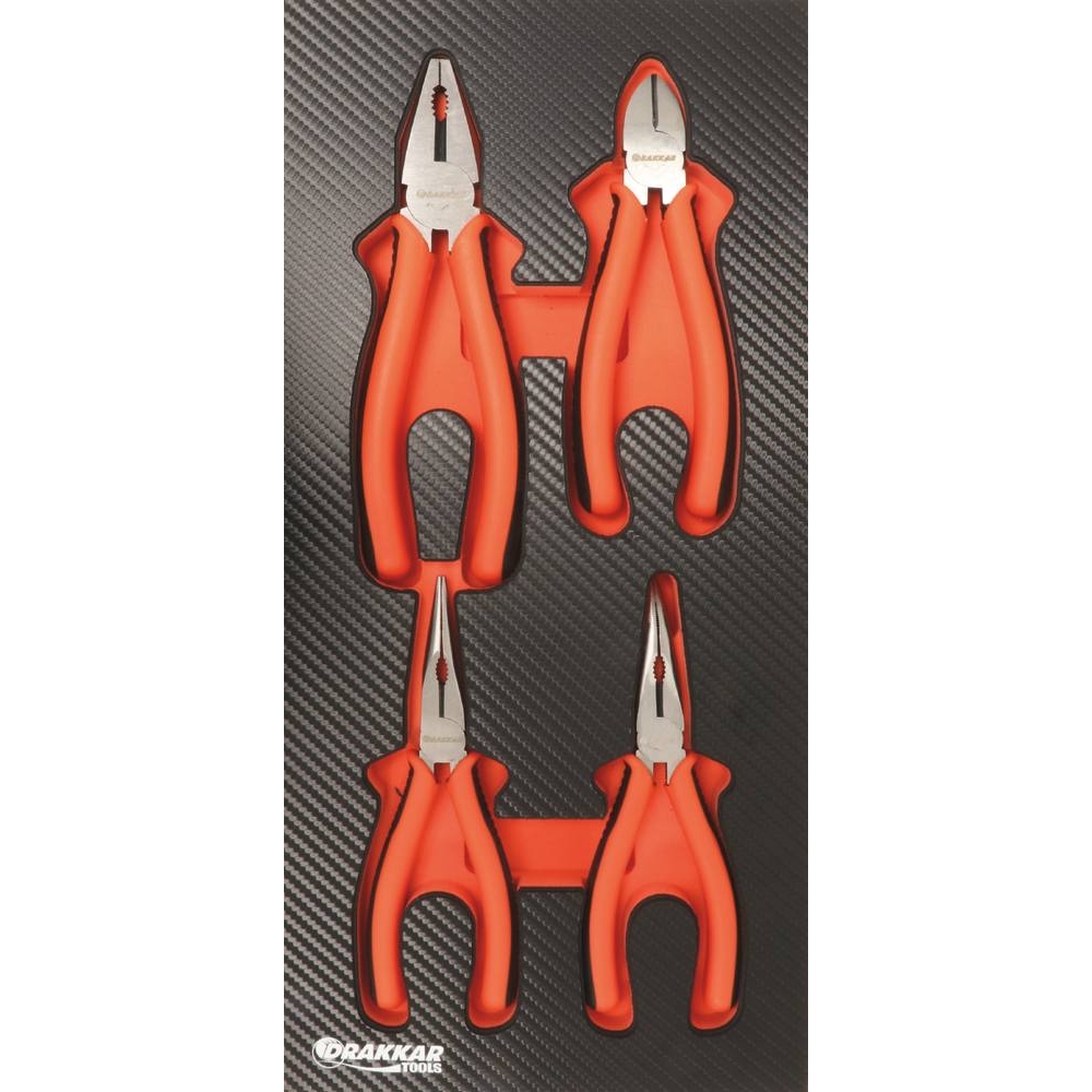 Module mousse 402x189mm carbone pinces - 4 pcs DRAKKAR TOOLS - 09877