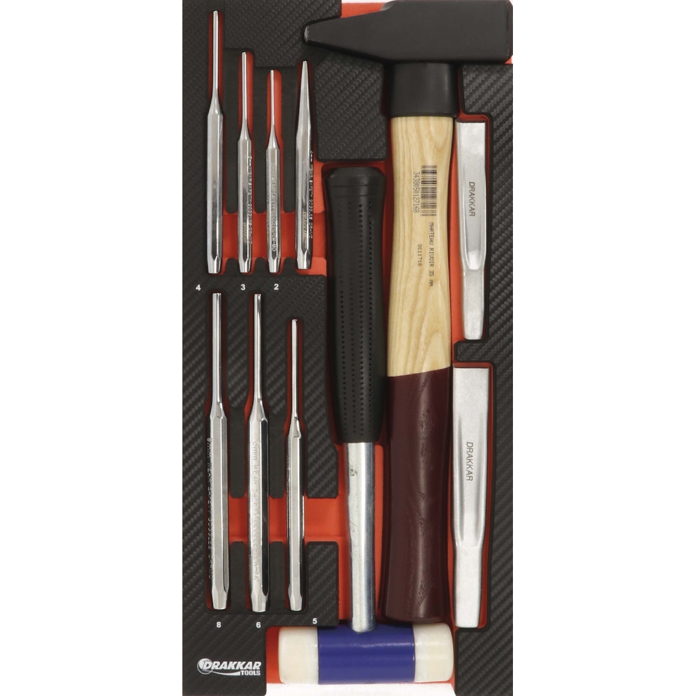 Module mousse finition carbone marteaux/chasse goupilles DRAKKAR TOOLS - 09881