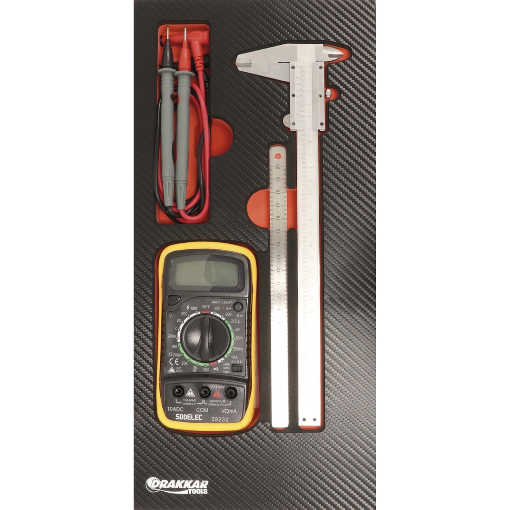 Module mousse finition carbone mesures DRAKKAR TOOLS - 09884