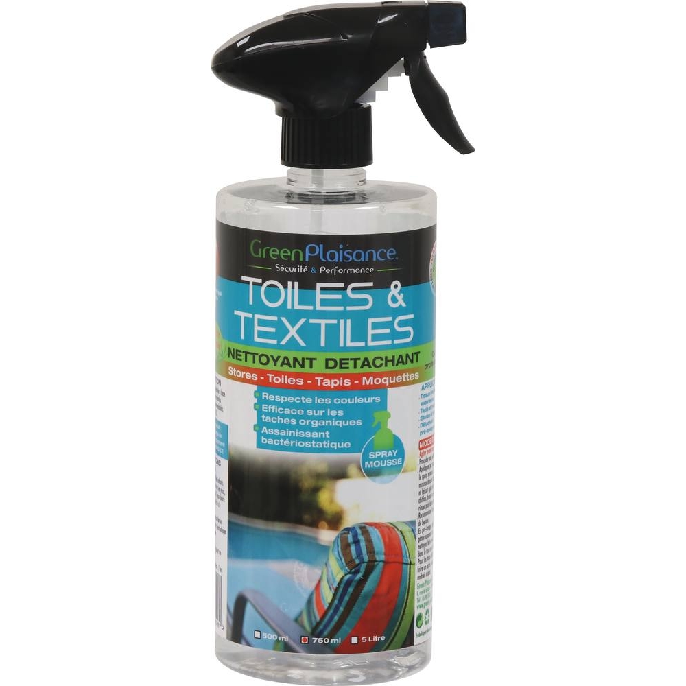 Détachant toile/tissu/textile - flacon spray de 750ml GREEN PLAISANCE - 09938
