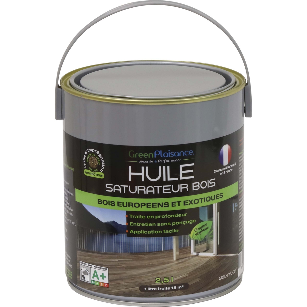 Huile saturateur terrasse en bois 2.5l GREEN PLAISANCE - 09946