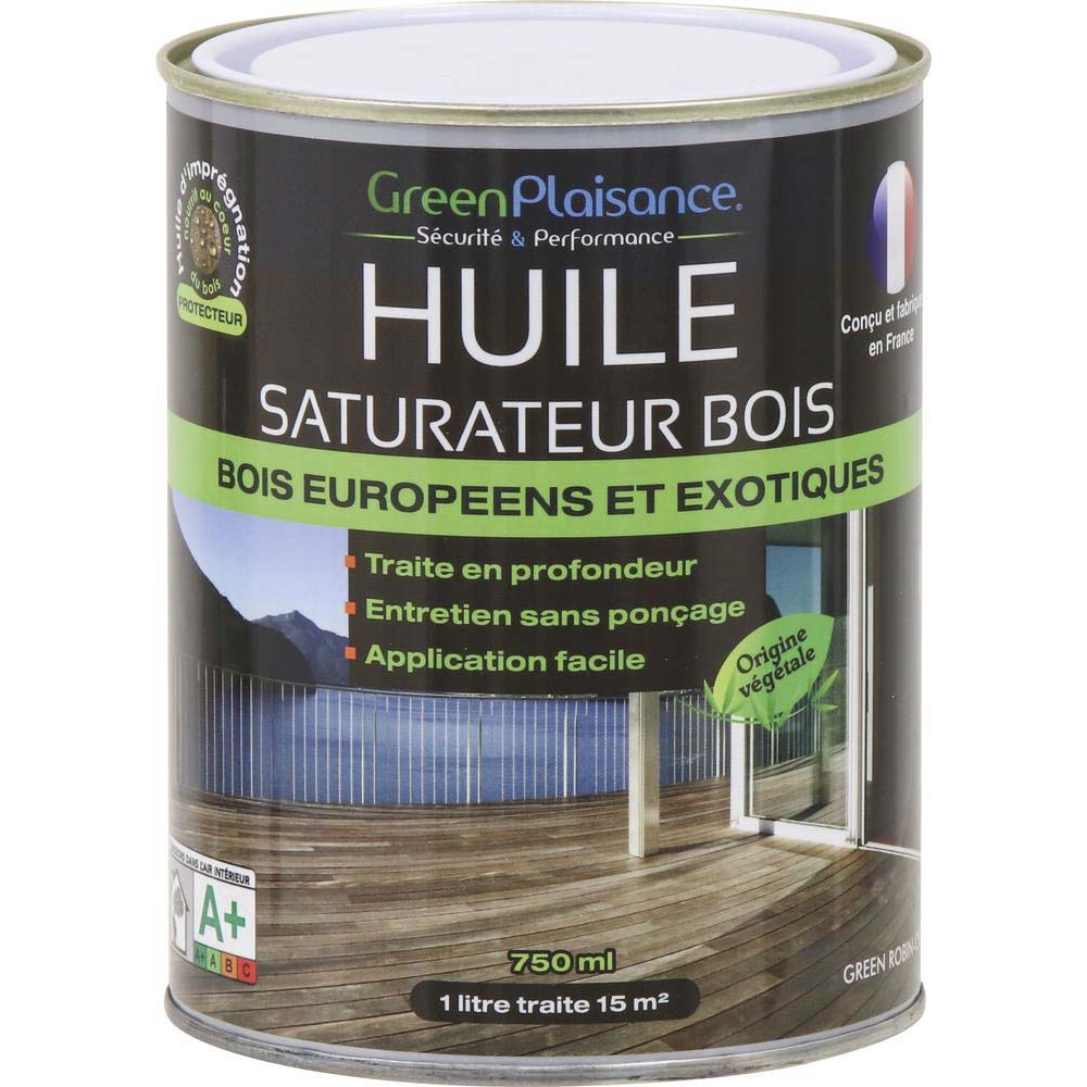 Huile saturateur spéciale terrasse en bois - pot de 750ml GREEN PLAISANCE - 09947