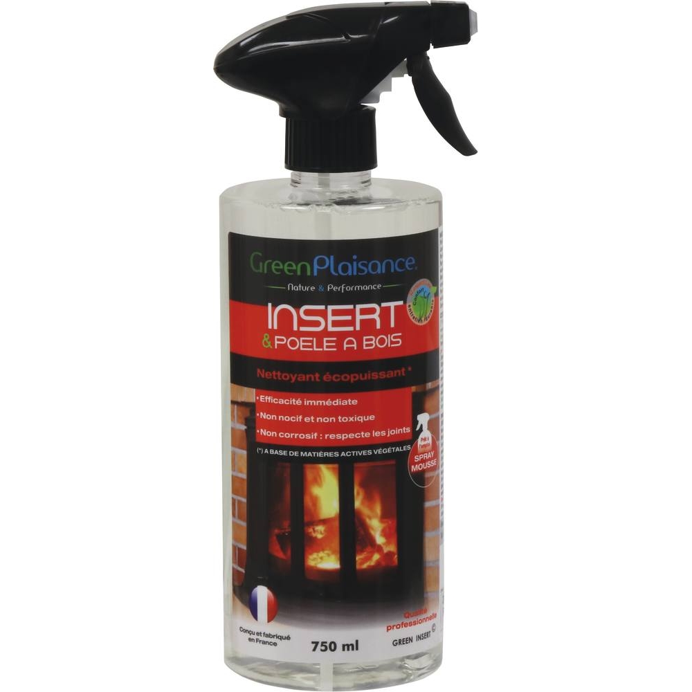 Nettoyant écopuissant pour insert et poêle à bois - flacon spray de 750ml GREEN PLAISANCE - 09952