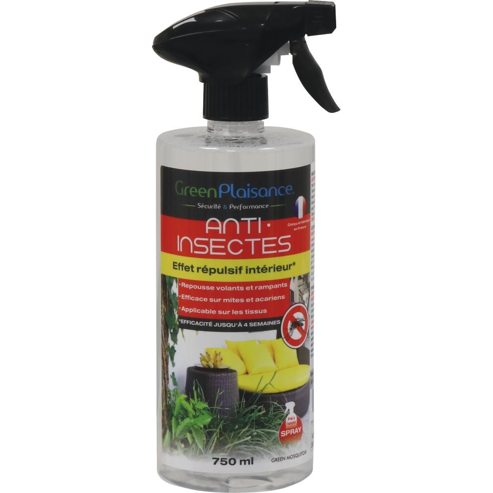 Répulsif pour insectes - flacon spray de 750ml GREEN PLAISANCE - 09954