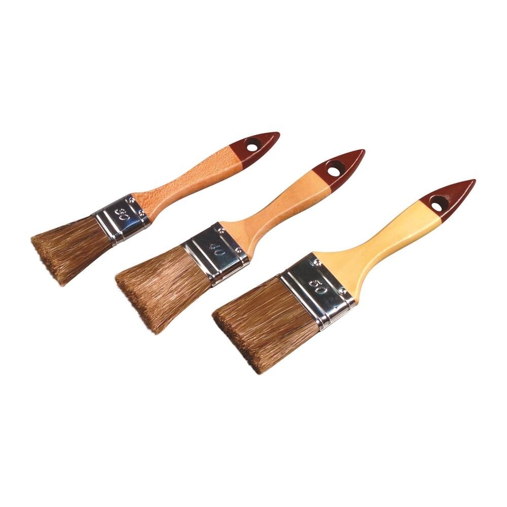 Pinceau plat pour lasure 30-40-50mm - lot de 3 pièces - GREEN PLAISANCE - 09963