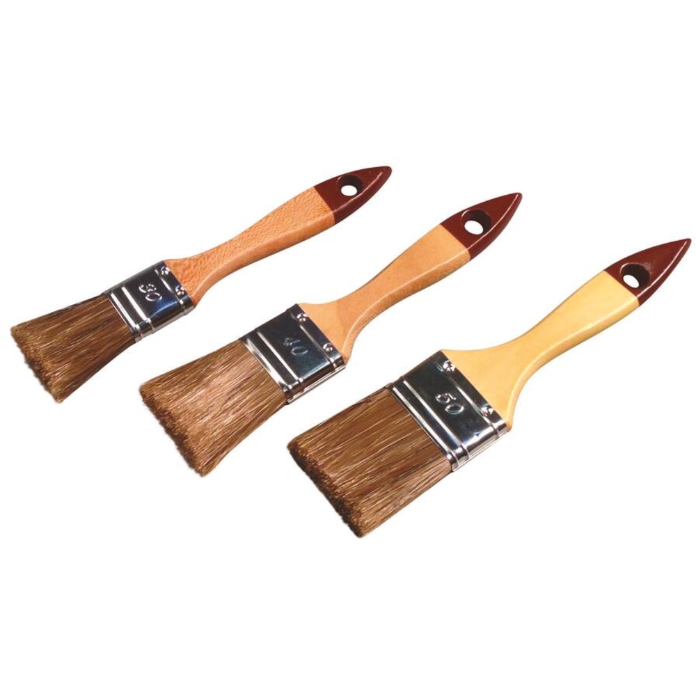 Pinceau plat pour lasure 30-40-50mm - lot de 3 pcs GREEN PLAISANCE - 09963