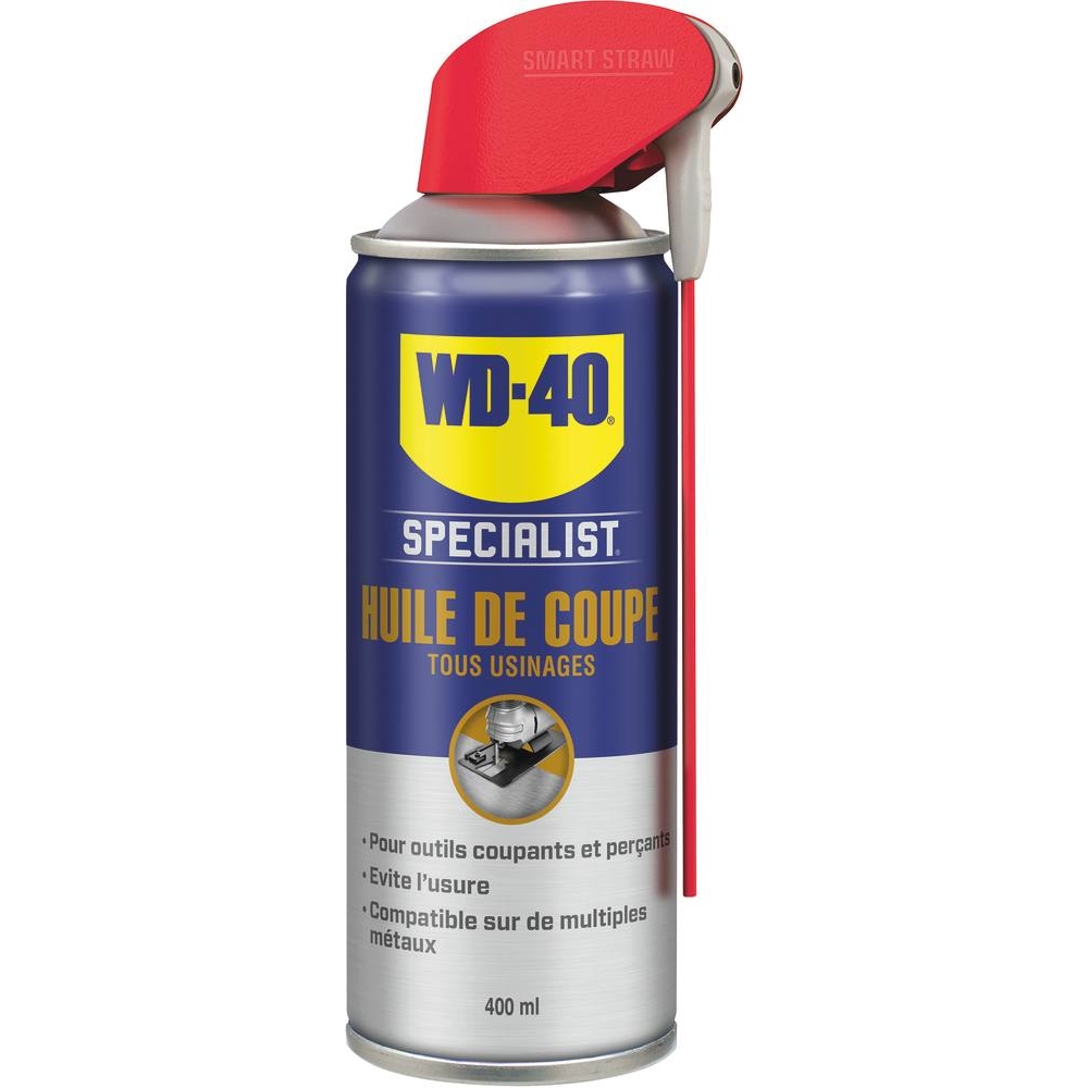 Huile de coupe pour usinage avec tête 2 jets - aérosol 400ml WD-40 - 09970