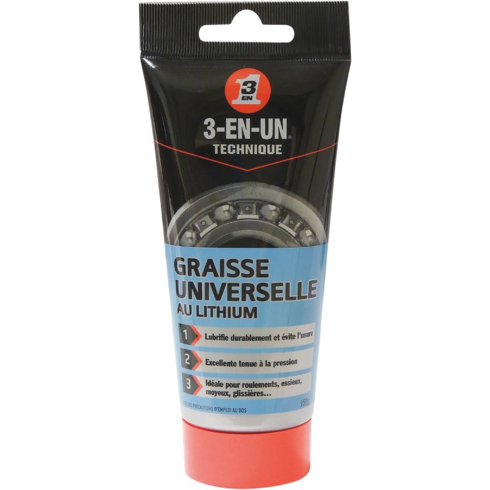 Graisse au lithium - tube de 150g 3 EN 1 - 10011