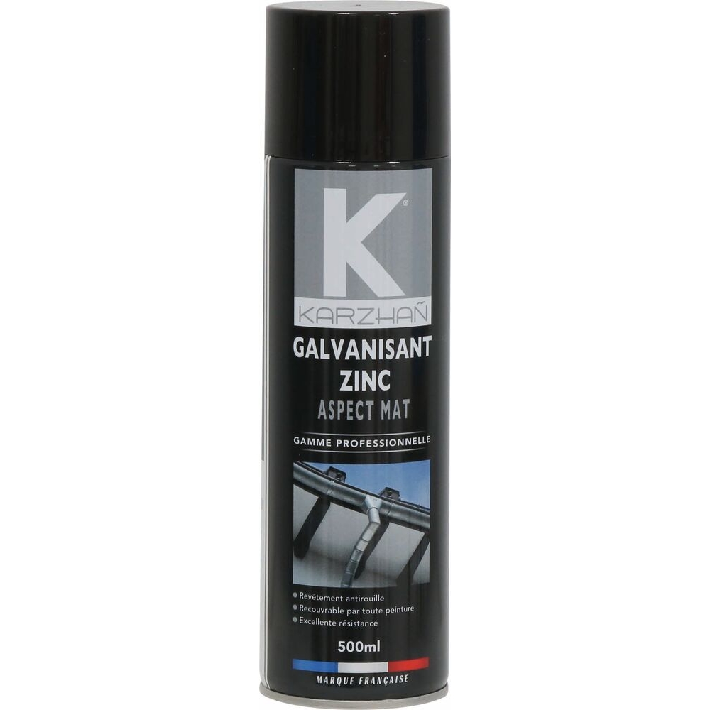 Galvanisant zinc mat - aérosol de 500ml KARZHAN - 10150