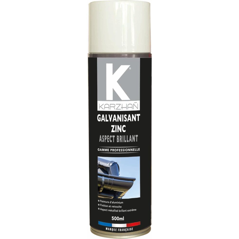 Galvanisant zinc brillant - aérosol de 500ml KARZHAN - 10170