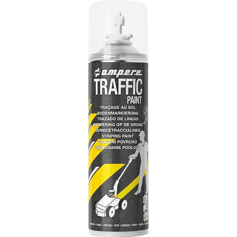 Peinture de traçage de lignes permanent blanc - aérosol 650ml AMPERE - 10270