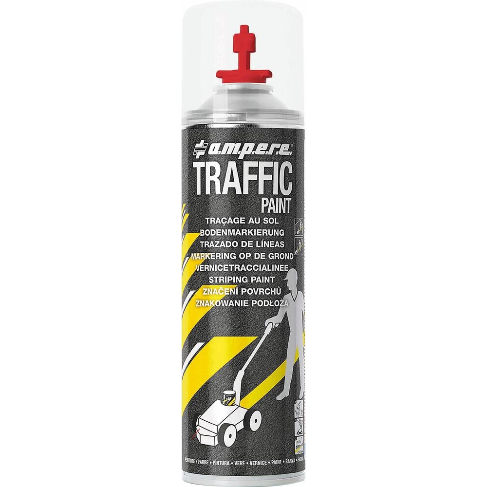 Peinture de traçage de lignes permanent rouge - aérosol 650ml AMPERE - 10272