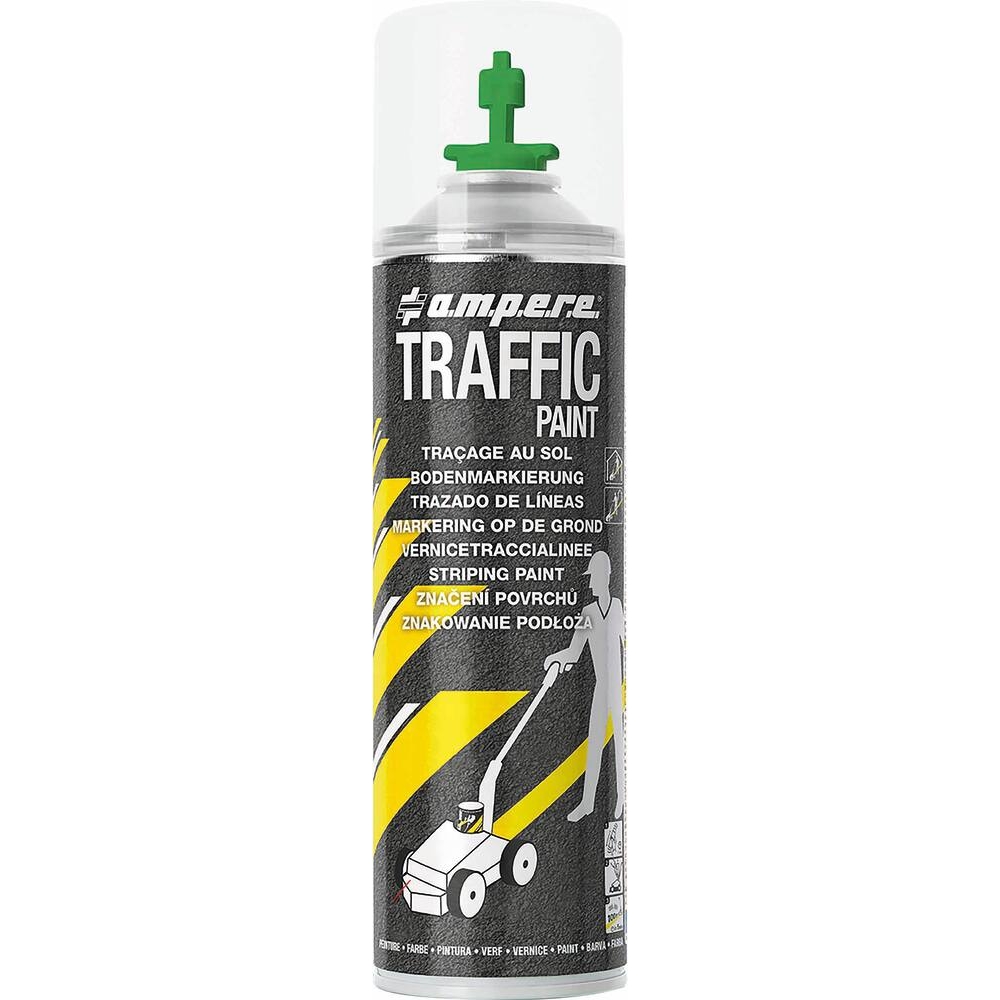 Peinture de traçage de lignes permanent vert - aérosol 650ml AMPERE - 10275