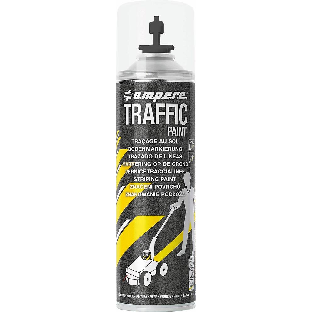 Peinture de traçage de lignes permanent noir - aérosol 650ml AMPERE - 10281