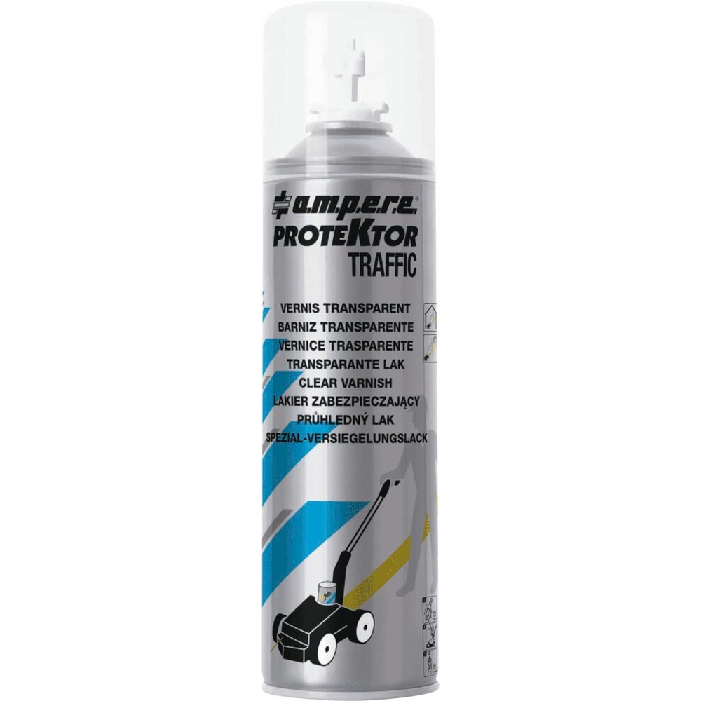Vernis transparent pour protection des lignes au sol - aérosol 650ml AMPERE - 10282