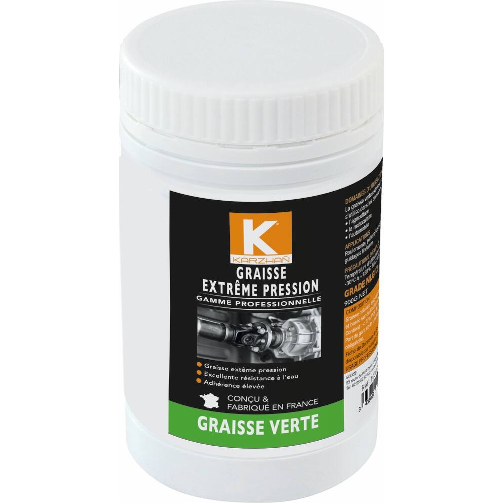 Graisse verte extrême pression - pot de 1L KARZHAN - 10302