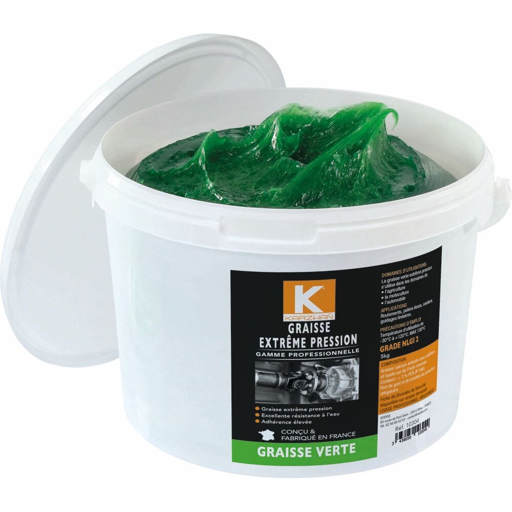 Graisse verte extrême pression - seau de 5kg KARZHAN - 10304