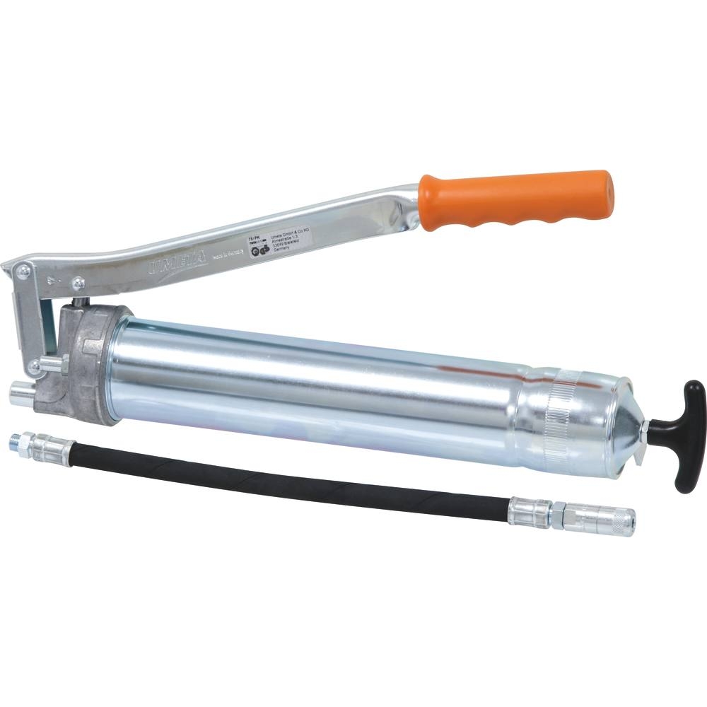 Pompe à graisse manuelle avec flexible renforcé/agrafe et valve de remplissage UMETA - 10313