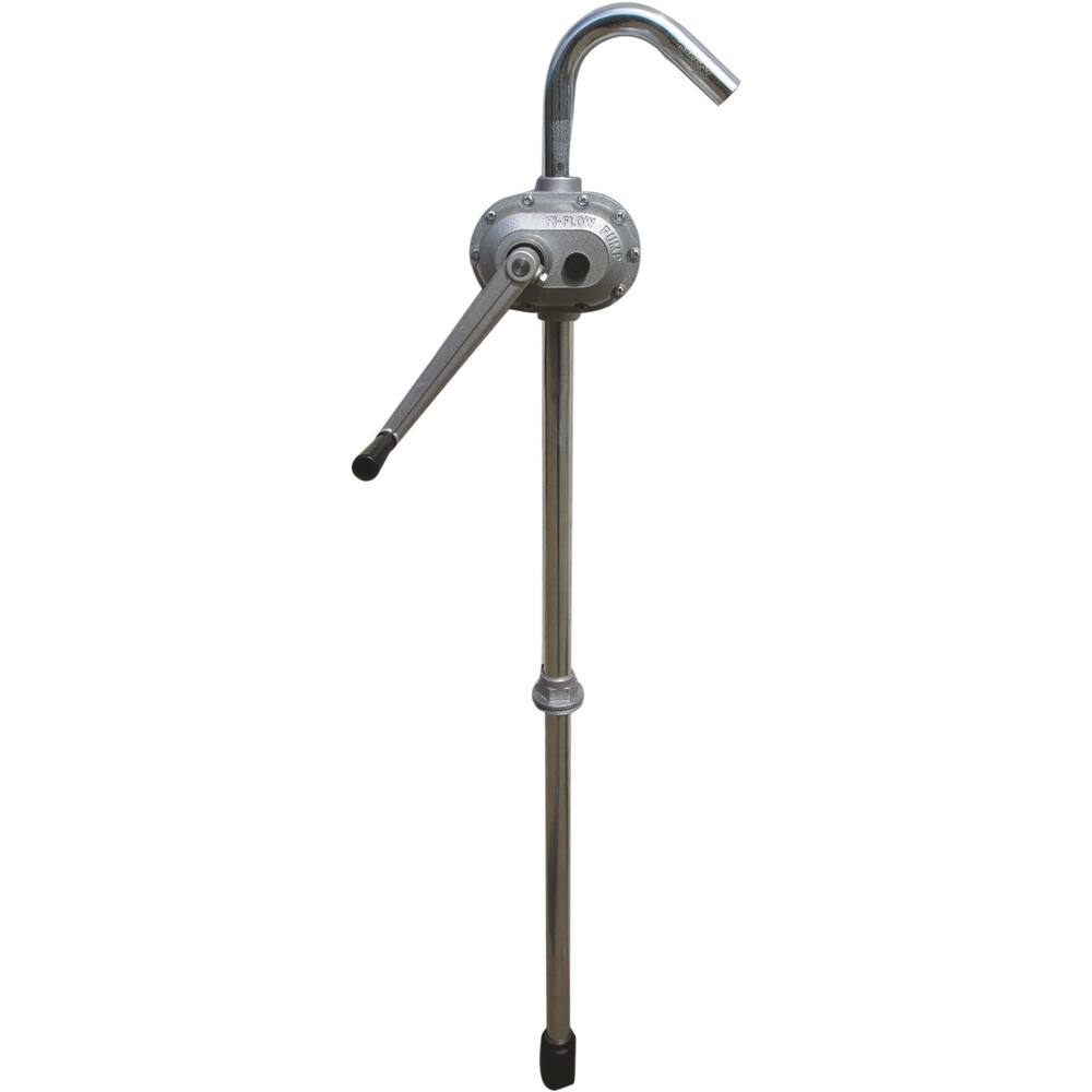 Pompe à huile rotative gros débit avec bec verseur et flexible canne acier 1m DRAKKAR - 10347