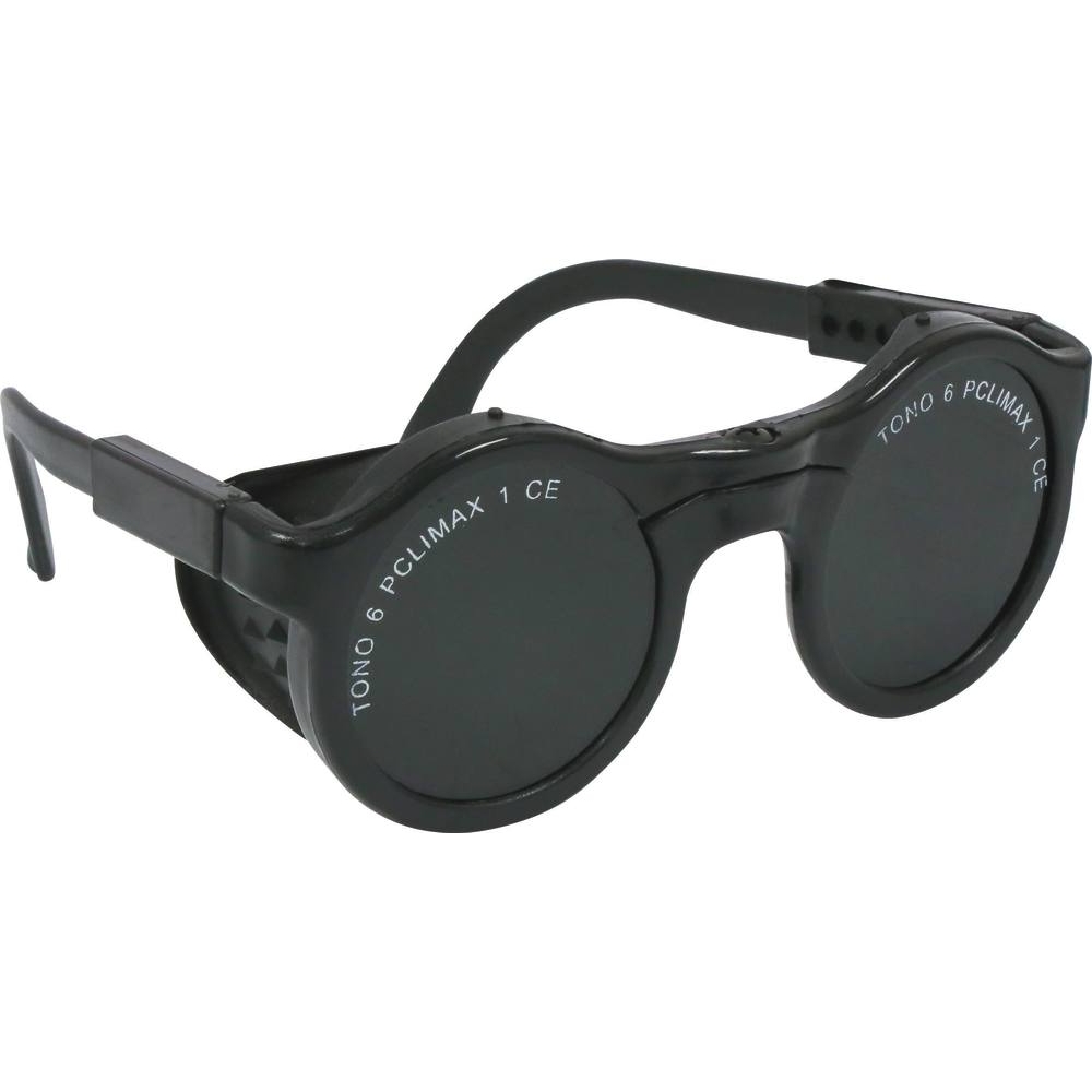 Lunettes de soudage ronde teinte 6 avec branches réglables CLIMAX - 10413