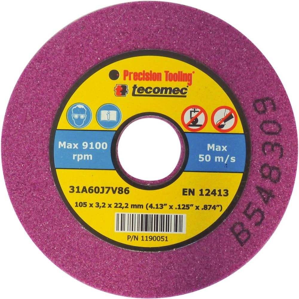 Meule 105x22x3,2mm pour affûteur électrique ref 10438 TECOMEC - 10442