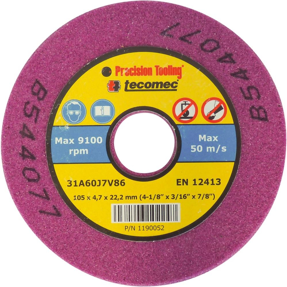 Meule 105x22x4,7mm pour affûteur électrique ref 10438 TECOMEC - 10443