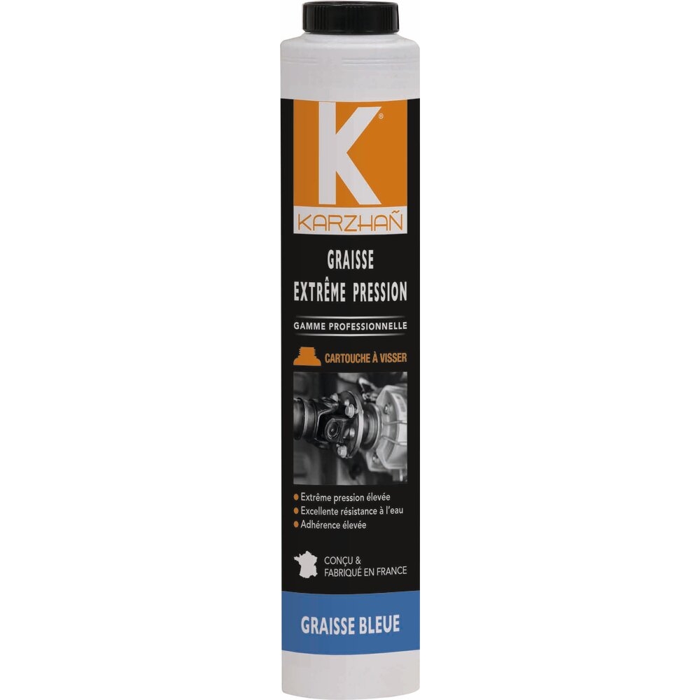 Graisse bleue extreme pression - cartouche à visser de 400g KARZHAN - 10473