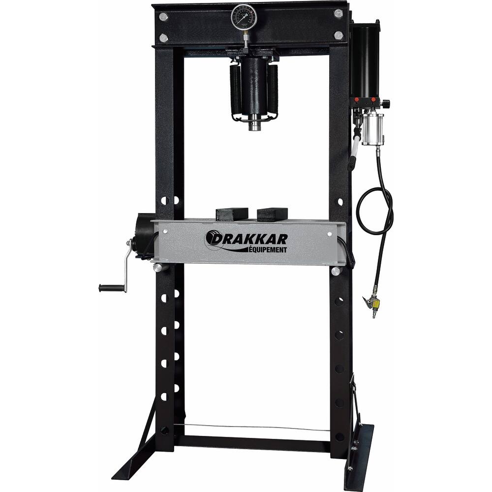 Presse d'atelier manuelle et pneumatique 40T bati boulonné DRAKKAR - 10535