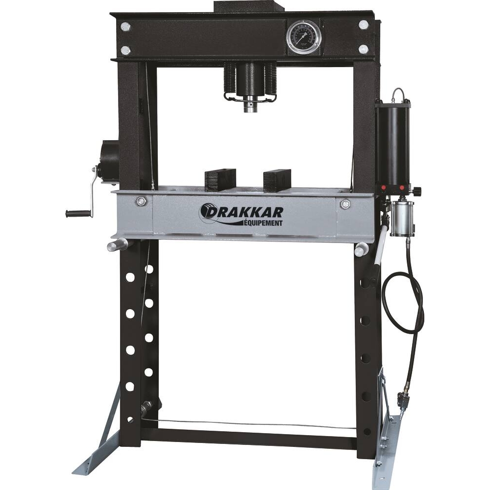 Presse d'atelier manuelle et pneumatique 45T bati boulonné DRAKKAR - 10538