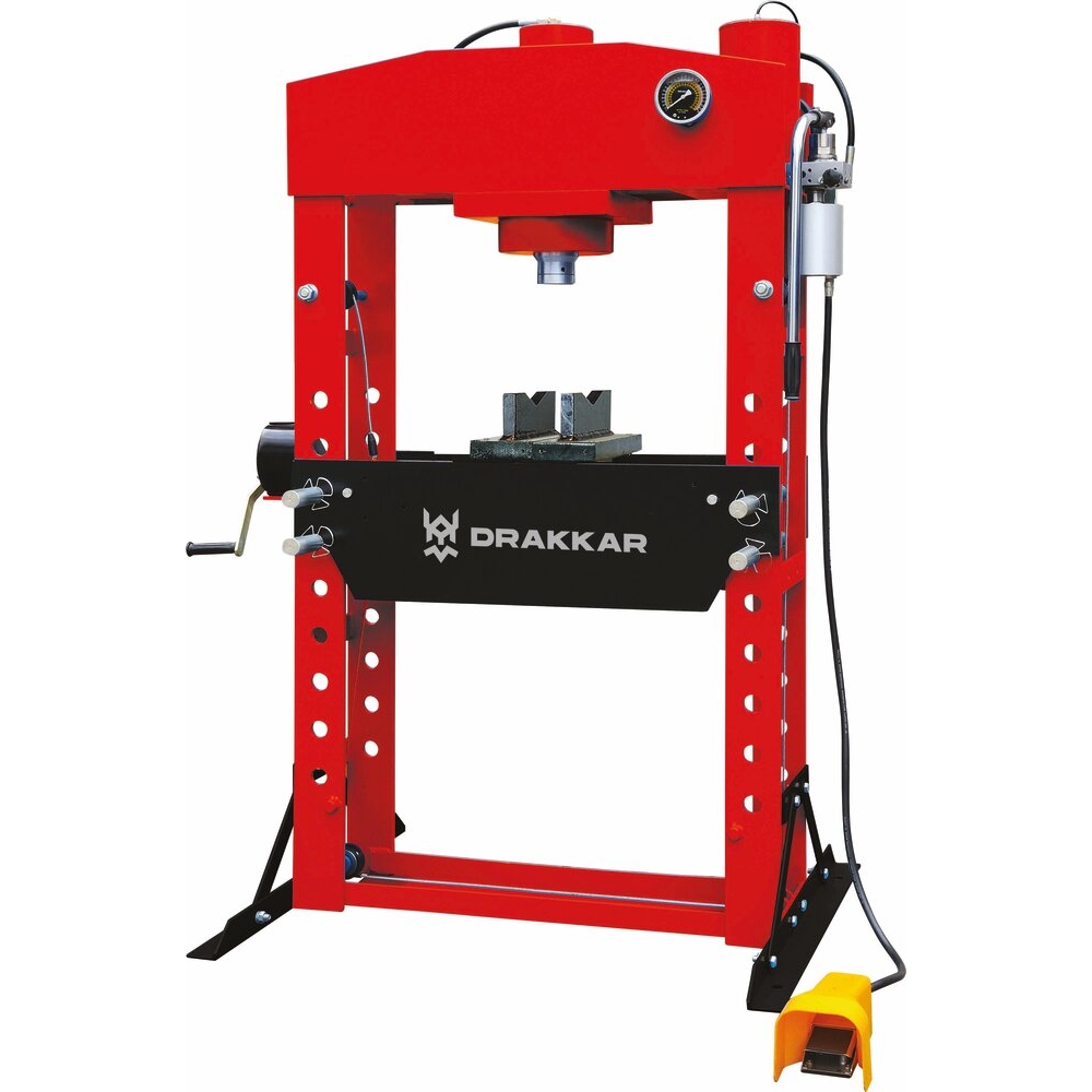 Presse d'atelier manuelle et pneumatique 75T bati soudé DRAKKAR - 10560