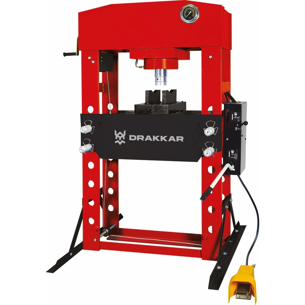 Presse d'atelier manuelle et pneumatique 100T bati soudé DRAKKAR - 10565