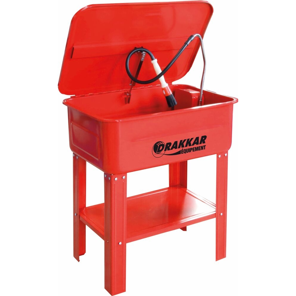 Fontaine de nettoyage 75L 230V métallique sur pied avec pinceau DRAKKAR - 10597