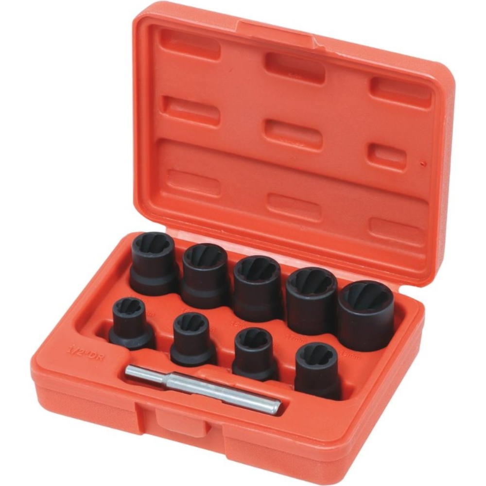 Coffret 9 douilles twist 1/2' 10 a 19mm + 1 barre d'extraction DRAKKAR TOOLS - 10770